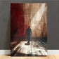 Walking Man Abstract Chic Frameless Canvas Wall Art Print 100% Australian Made 40x60cm Stretched Canvas Ready to Hang