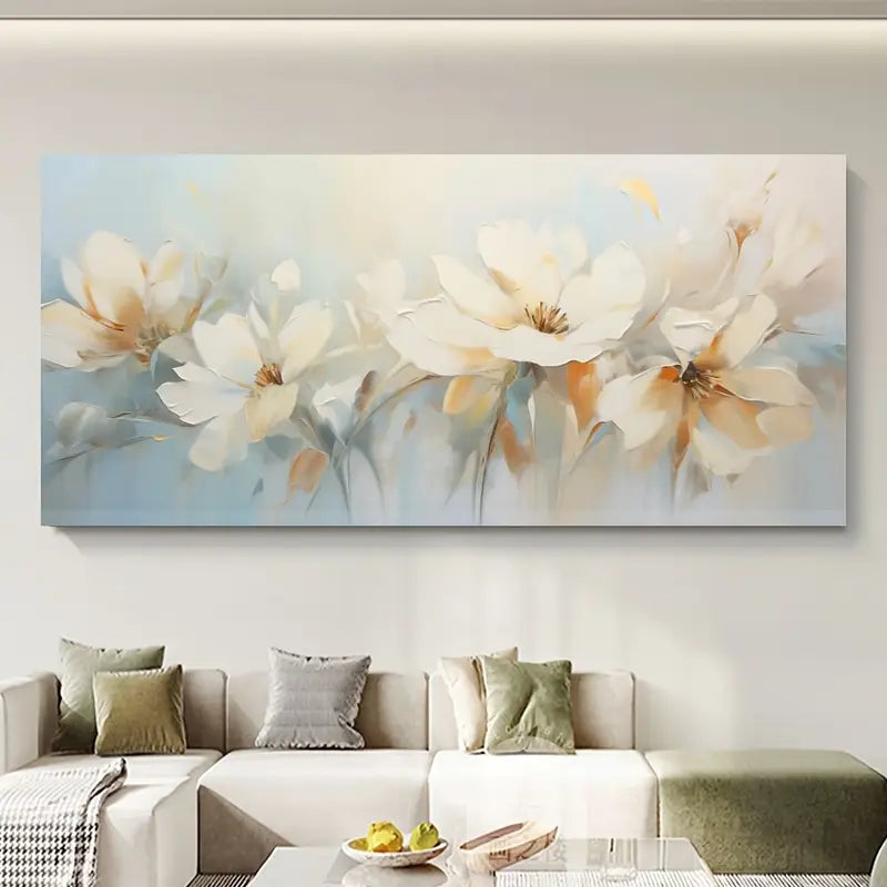 Abstract Magnolia Floral Painting Wall Art wall canvas office home room framed 120x60cm