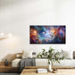 Cosmic Clouds And Stars in Spac Wall Art Canvas Office Home Room Framed 80x45cm