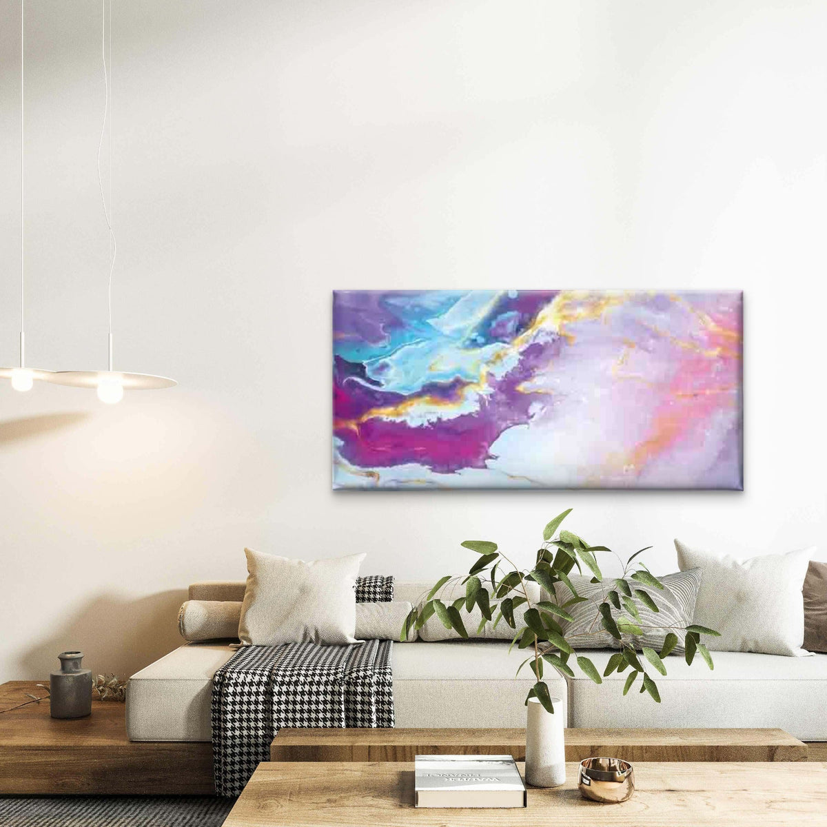 Abstract Colorful Fluid Art Wall Art Canvas Office Home Room Framed 120x60cm