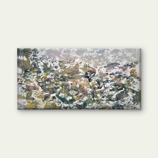 Elegant Floral and Foliage Wall Art Canvas Office Home Room Framed 80x45cm