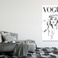 Girl with Hat Fashion Line Art Print 100% Australian Made Stretched Canvas Ready to Hang - FS - 128