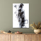 Black Woman with Long Hair and Smoke in Long Flowing Hair Print 100% Australian Made 40x60cm Stretched Canvas Ready to Hang