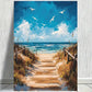 Beach Pathway & Sea Sky Abstract Print 100% Australian Made 40x60cm Stretched Canvas Ready to Hang