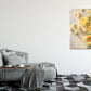 Bunch Of Yellow Flowers on White Wall Print 100% Australian Made 40x60cm Stretched Canvas Ready to Hang