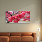 Cherry Blossom Pink Flower Branch Wall Art Canvas Office Home Framed 120x60cm