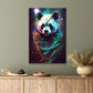 Adorable Panda Bear with Neon Geometric Pattern on Face Print 100% Australian Made 40x60cm Stretched Canvas Ready to Hang