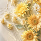 Bunch Of Yellow Flowers on White Wall Print 100% Australian Made 40x60cm Stretched Canvas Ready to Hang