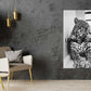 B&W Leopard Fashion Design Print 100% Australian Made Stretched Canvas Ready to Hang - FS - 119