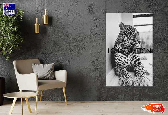 B&W Leopard Fashion Design Print 100% Australian Made Stretched Canvas Ready to Hang - FS - 119