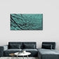 Teal Organic Cellular Pattern Wall Art Canvas Office Home Room Framed 120x60cm