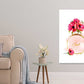 Pink Flowers & Gold Perfume Bottle Fashion Print 100% Australian Made Stretched Canvas Ready to Hang - FS - 133