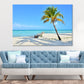 Coconut Palm Tree On Beach Print 100% Australian Made Stretched Canvas Ready to Hang - BC-105