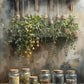 Painting Of Shelf with Jars and Plants Print 100% Australian Made 40x60cm Stretched Canvas Ready to Hang