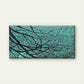 Teal Organic Cellular Pattern Wall Art Canvas Office Home Room Framed 120x60cm