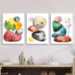 3pcs Abstract Floral Watercolor Geometric Metal Print Ready to Hang Art