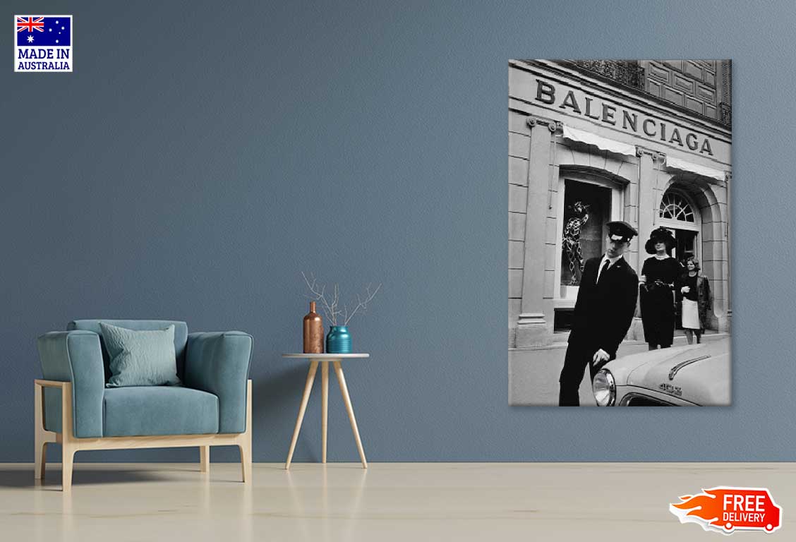 Fashion Store Front B&W Print 100% Australian Made Stretched Canvas Ready to Hang - FS - 163