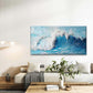 Turquoise & Coastal Ocean Wave Wall Art Canvas Office Home Room Framed 120x60cm