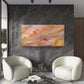 Abstract Pastel Pink Agate Wall Art Canvas Office Home Room Framed 80x45cm