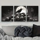 3pcs The Crow on the Skull Metal Print Ready to Hang Art