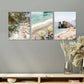3pcs Cinque Terre Italy Amalfi Beach Painting Metal Print Ready to Hang Art