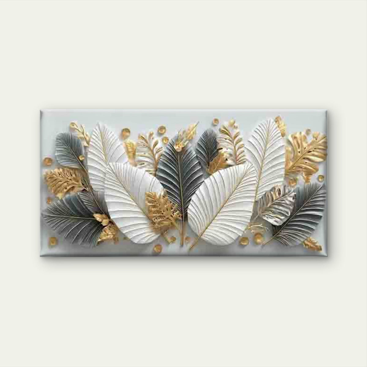 Golden And Colorful Leaves Wall Art Canvas Office Home Room Framed 120x60cm