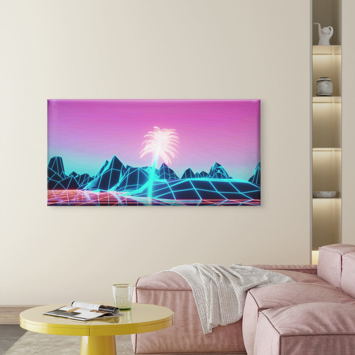 Electro Music Intro Wall Art Canvas Office Home Room Framed 120x60cm