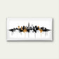 New York NYC Skyline Gold Drip Wall Art Canvas Office Home Room Framed 120x60cm