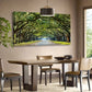 Green Oak Forest Big Trees Blue Sky Wall Art canvas office home room framed 80x45cm