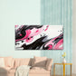 Abstract Pink Black White Fluid Wall Art Canvas Office Home Room Framed 120x60cm