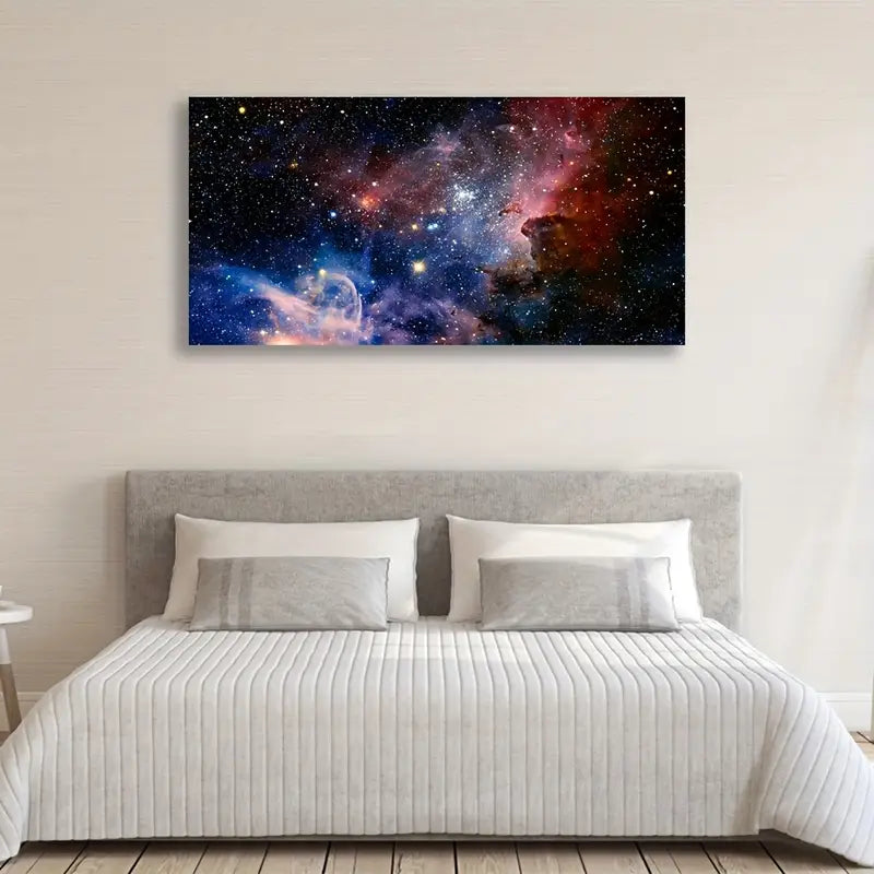 Galaxy Nebula Starry Cosmic Universe Stars Outer Space Wall Art canvas office home room framed 120x60cm