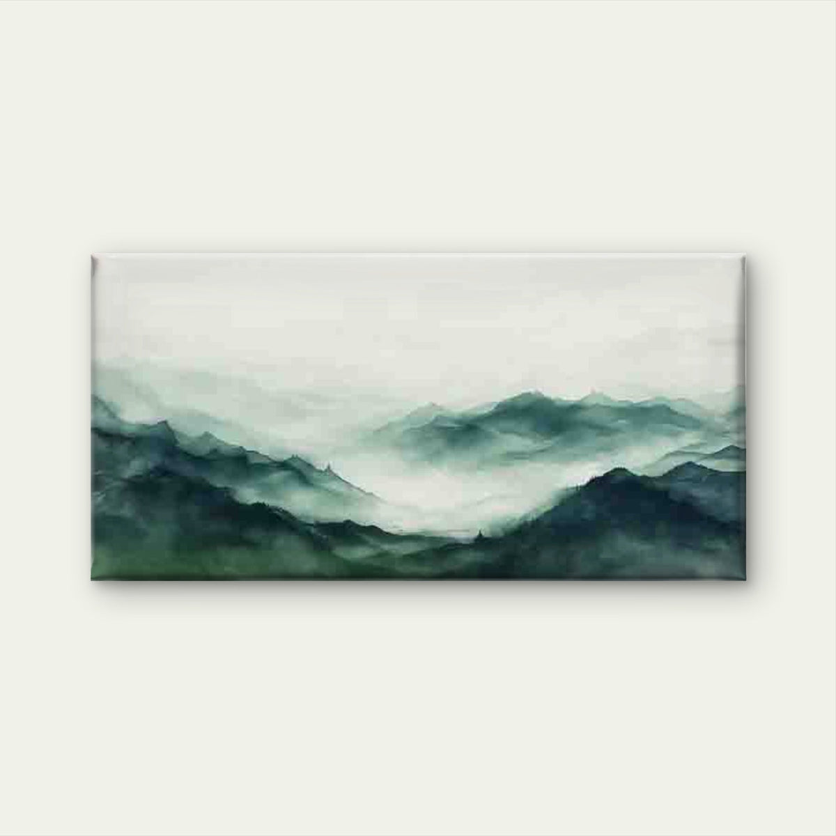 Misty Mountain Landscape Wall Art Canvas Office Home Room Framed 120x60cm