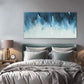 Modern Abstract White & Blue Wall Art canvas office home room framed 120x60cm