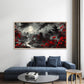 Japanese Riverside Pagoda Wall Art Canvas Office Home Room Framed 120x60cm