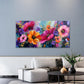 Tulip & Poppy Flower Wall Art Canvas Office Home Room Framed 120x60cm