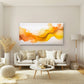Warm Golden Flowing Abstract Wall Art Canvas Office Home Room Framed 120x60cm