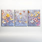 3pcs Vibrant Butterfly & Floral Classic Design Metal Print Ready to Hang Art