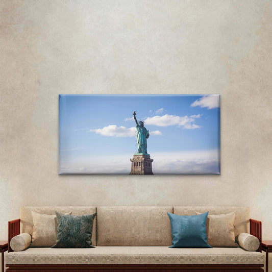 Statue Of Liberty New York City Wall Art Canvas Office Home Room Framed 80x45cm