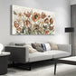 Rustic Floral Earthy Tones Flowers Wall Art canvas office home room framed 120x60cm