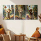 3pcs Vibrant Autumn Forest Scene with Butterflies Squirrel Metal Print Ready to Hang Art