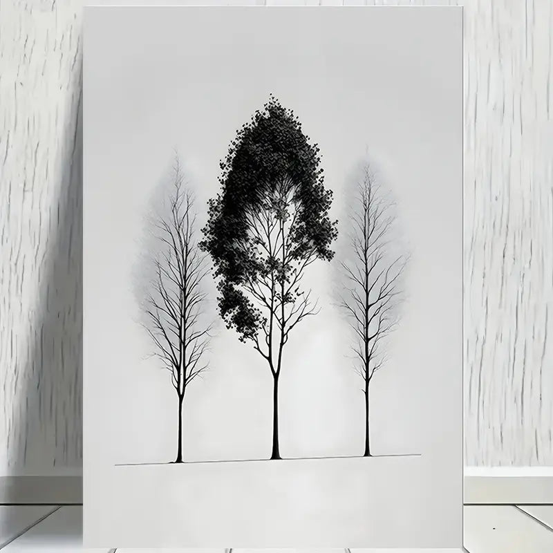 Black & White Tree Print 100% Australian Made 40x60cm Stretched Canvas Ready to Hang