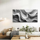 Abstract Black White Gray Beige Wall Art Canvas Office Home Room Framed 80x45cm