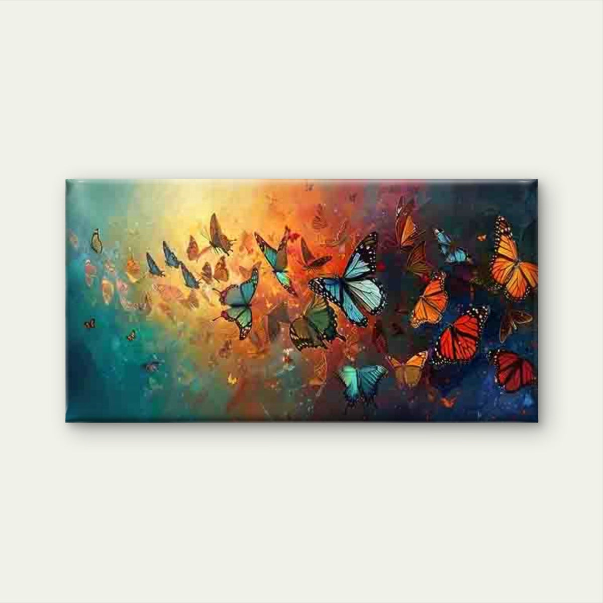 Abstract of Colorful Butterfly Wall Art Canvas Office Home Room Framed 120x60cm