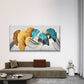 Ginkgo Leaves in Various Colors Wall Art Canvas Office Home Room Framed 120x60cm
