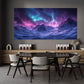 Vibrant Northern Lights Wall Art with Snow-Capped Mountains & Starry Sky Wall Art wall canvas office home room framed 80x45cm