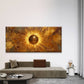 Radiant Golden Sunburst Wall Art Canvas Office Home Room Framed 120x60cm