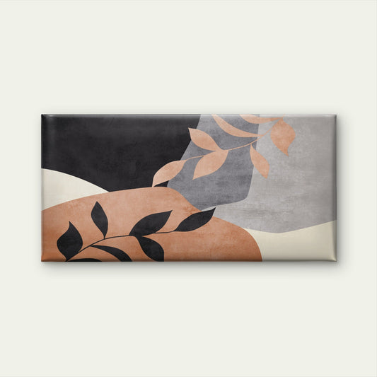 Terracotta Abstract Botanical Wall Art Canvas Office Home Room Framed 80x45cm