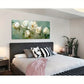 Blooming White Flowers Serene Botanical Wall Art canvas office home room framed 120x60cm