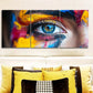 3pcs Pigment Eyes Painting Metal Print Ready to Hang Art