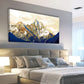 Mountain Sunrise Serene Snow Capped Peaks Birds Wall Art canvas office home room framed 120x60cm